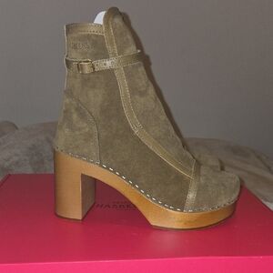 New Swedish Hasbeens Jodhpur Boots in Tobacco Suede